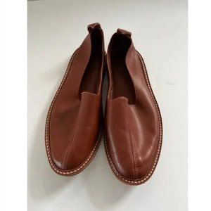 VAYARTA Tan Leather Slip On Shoes Sz Womens 9 Mens 7